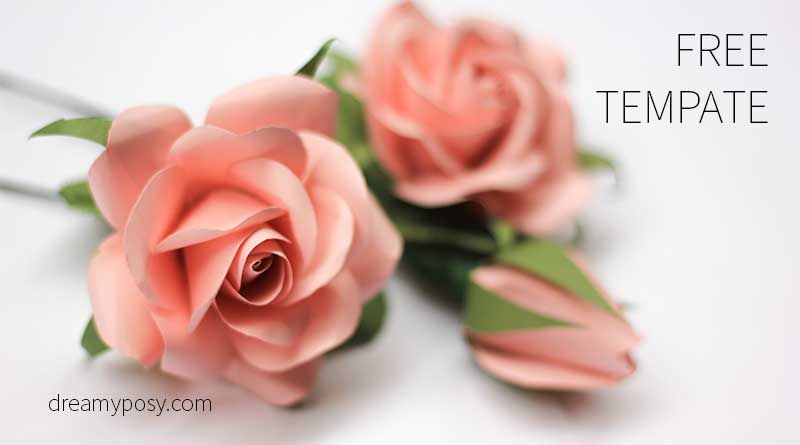 Paper Rose Template DreamyPosy Templates