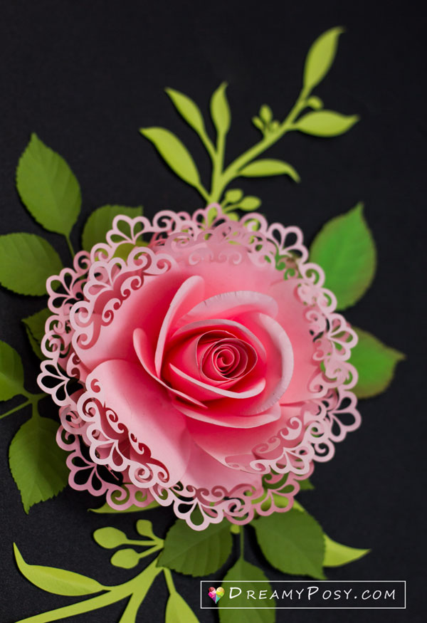 Lace rose flower – DreamyPosy templates