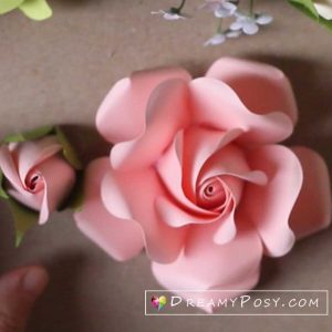 Paper rose tutorial, free template