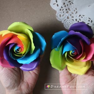 rainbow rose template