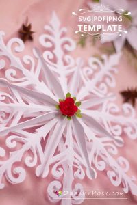 3D snowflake, small and giant template – DreamyPosy templates