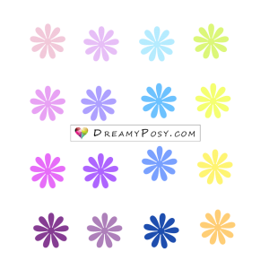 Tiny flower template