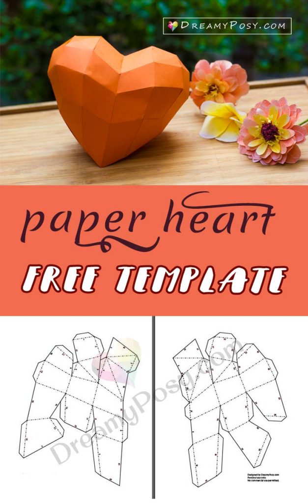 3d heart template dreamyposy templates