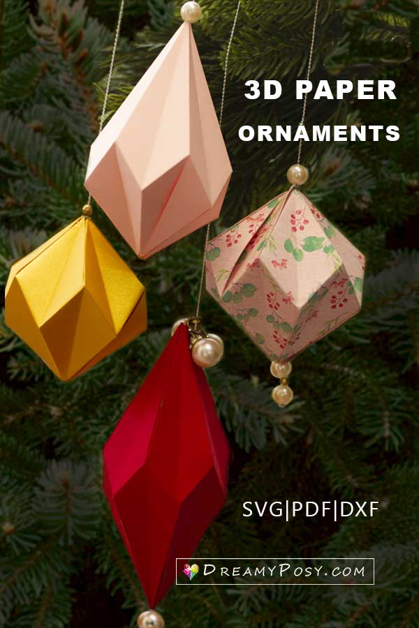 3d paper christmas tree template