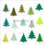 Outline Christmas tree svg templates